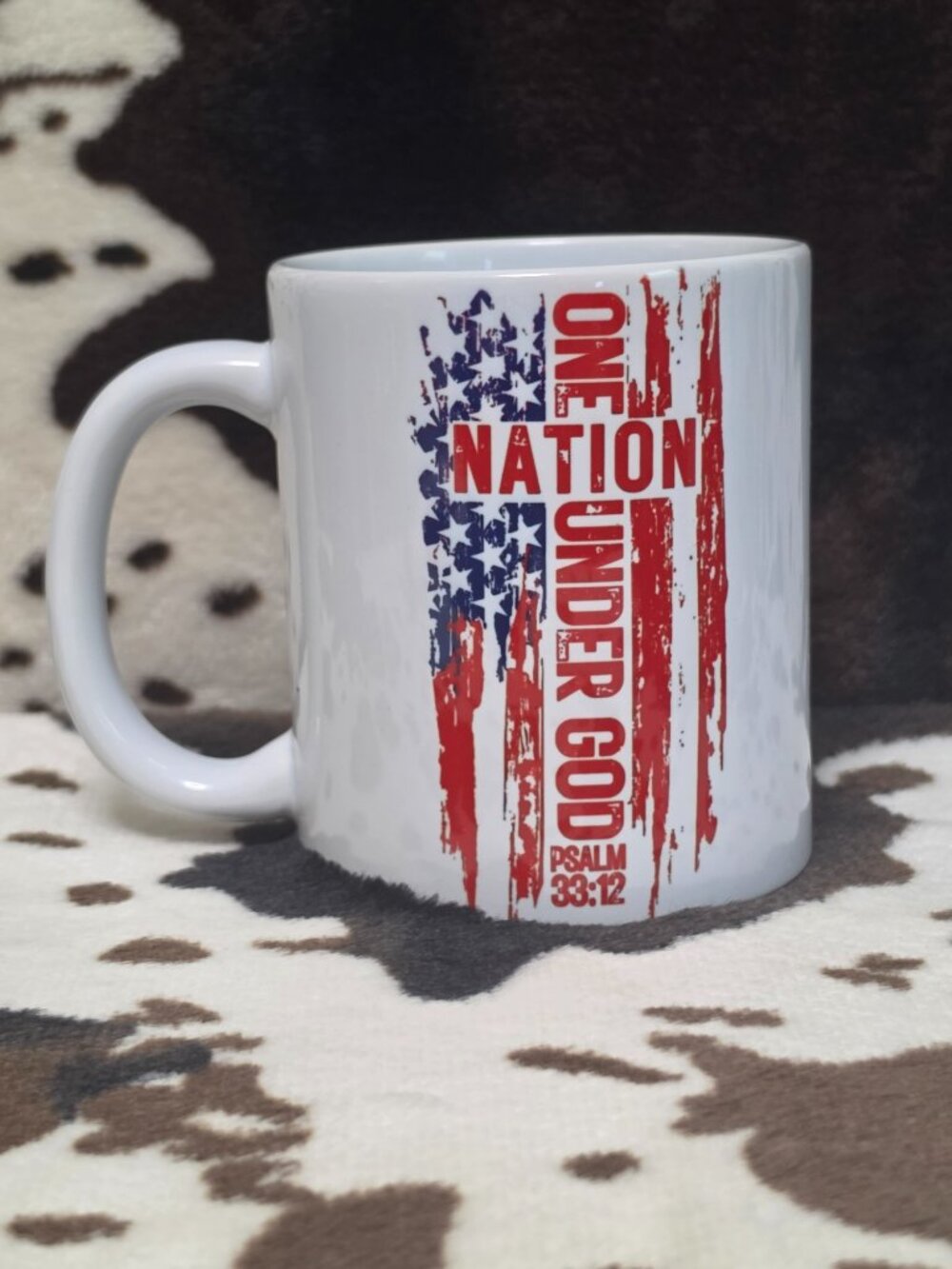 One Nation Cross USA 11oz Ceramic Coffee Mug Tea Cup